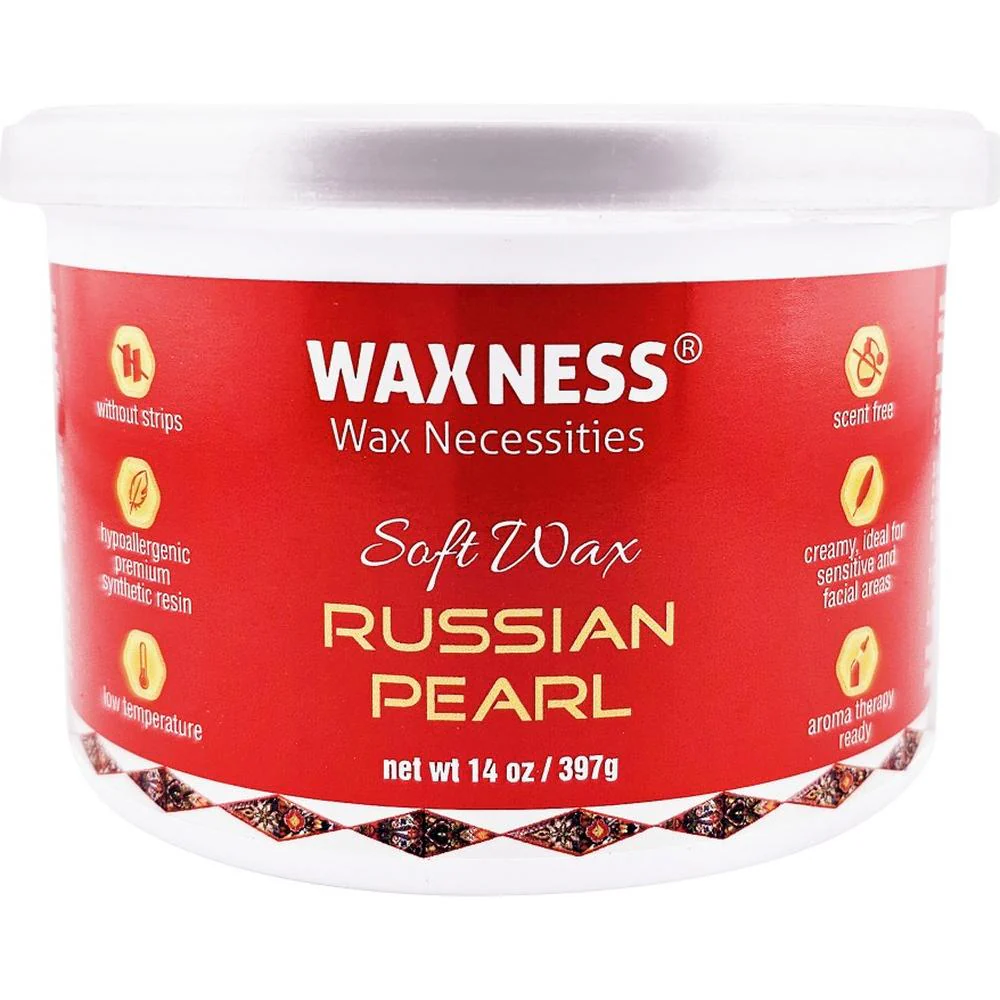 Russian Pearl Soft Wax Tin / Case of 8 - 14 oz. - 397 Grams per Can by Waxness - Image 2