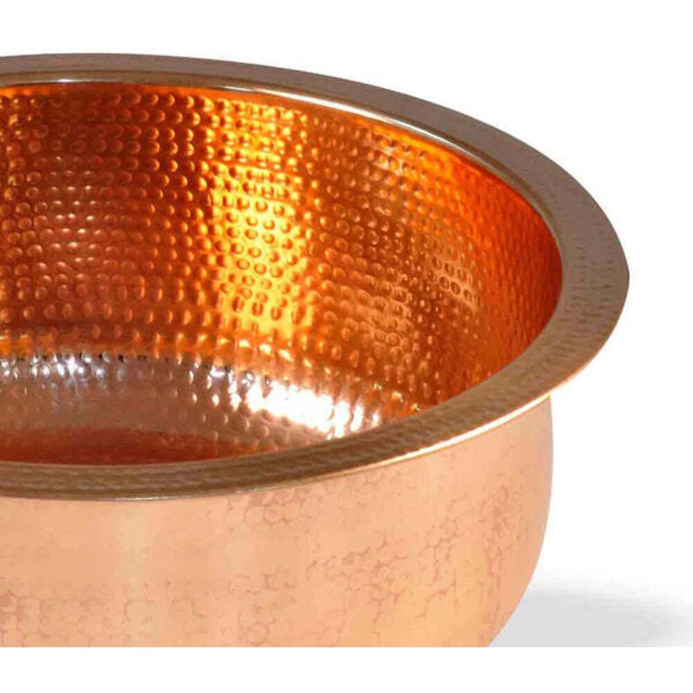 SARITA Hammered Copper Pedicure Basin / This Pedi Bowl is 16" Wide X 7" Deep by TouchAmerica - Image 2