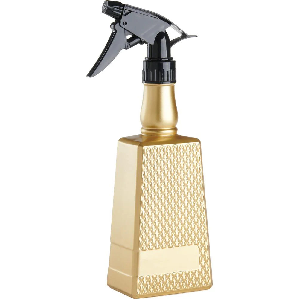 Barber "24K Gold" Spray Bottle by Scalpmaster - Stylish, Gold Spray Bottle Holds 18 oz. of Liquid and Has an Embossed, Diamond Pattern Design