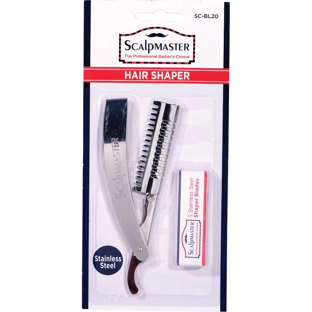 Scalpmaster - Stainless Steel Hair Shaper with 5 Blades - 7-3/4" Long - Image 3