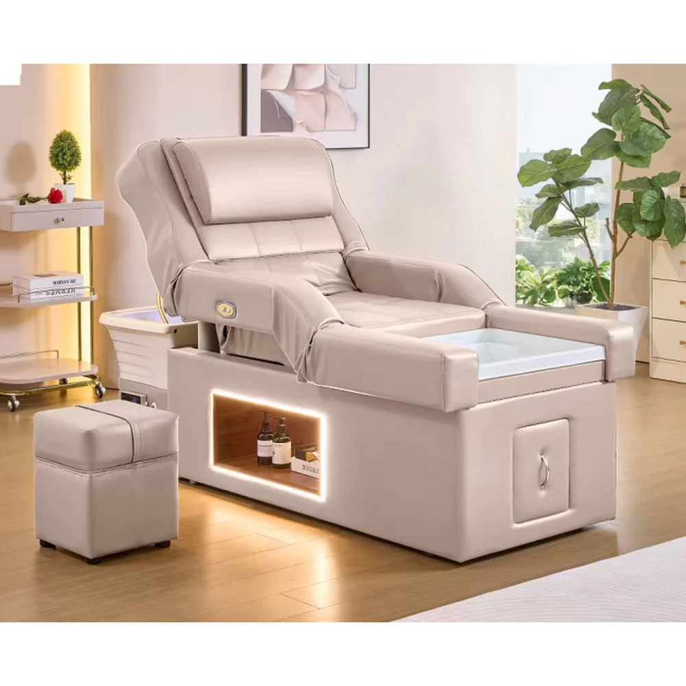 Seren All-in-1 Japanese Head Spa Shampoo Massage Table / Scalp Treatments, Massage, Facials, and Pedicures All in One Table by Meishida
