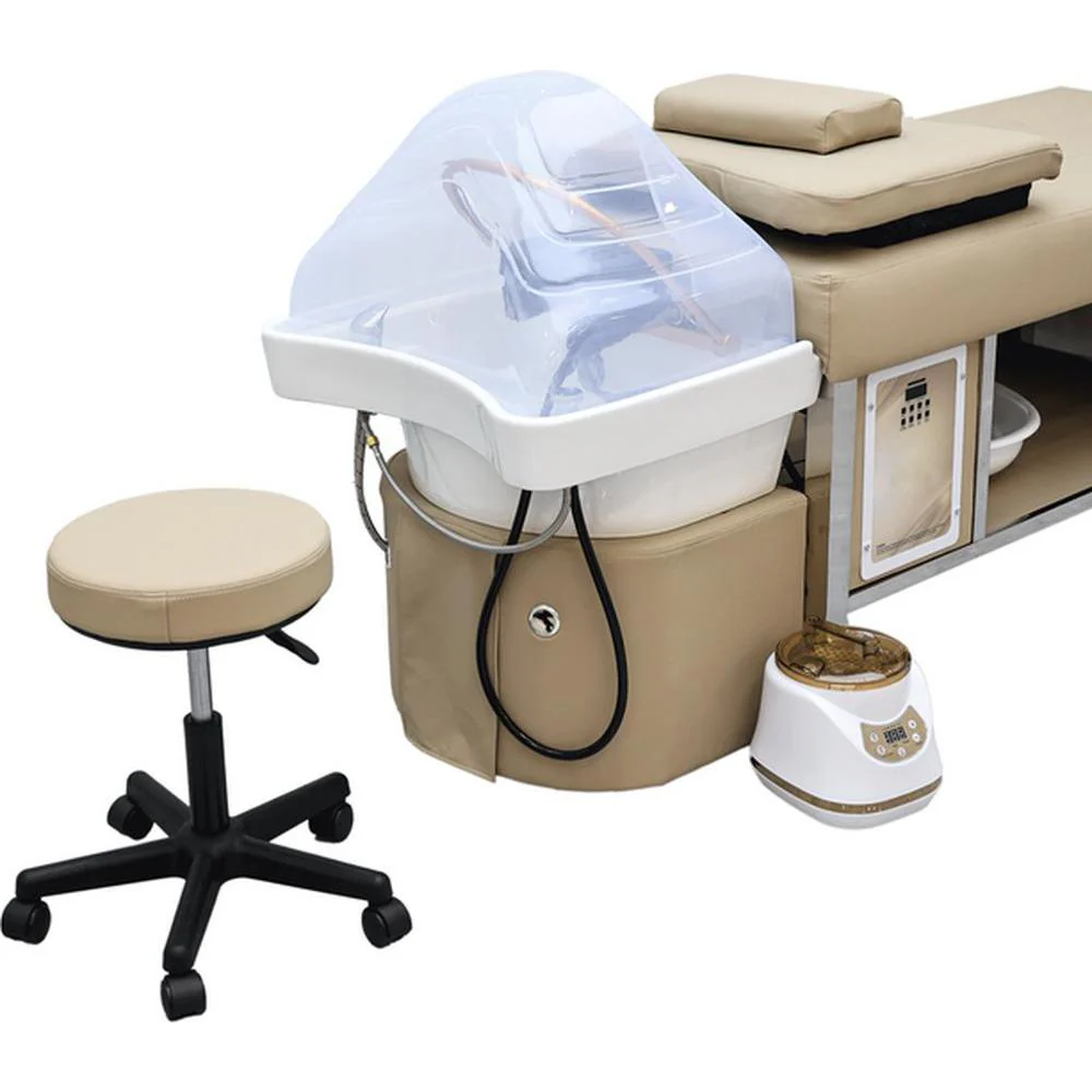 Shanti Head Spa Treatment Bed with Steam Therapy / American Khaki by Hans Equipment - Image 3