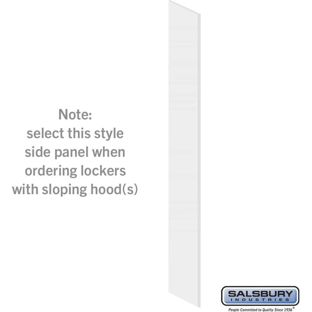 Side Panel - for 18 Inch Deep Premier Wood Locker - with Sloping Hood by Salsbury