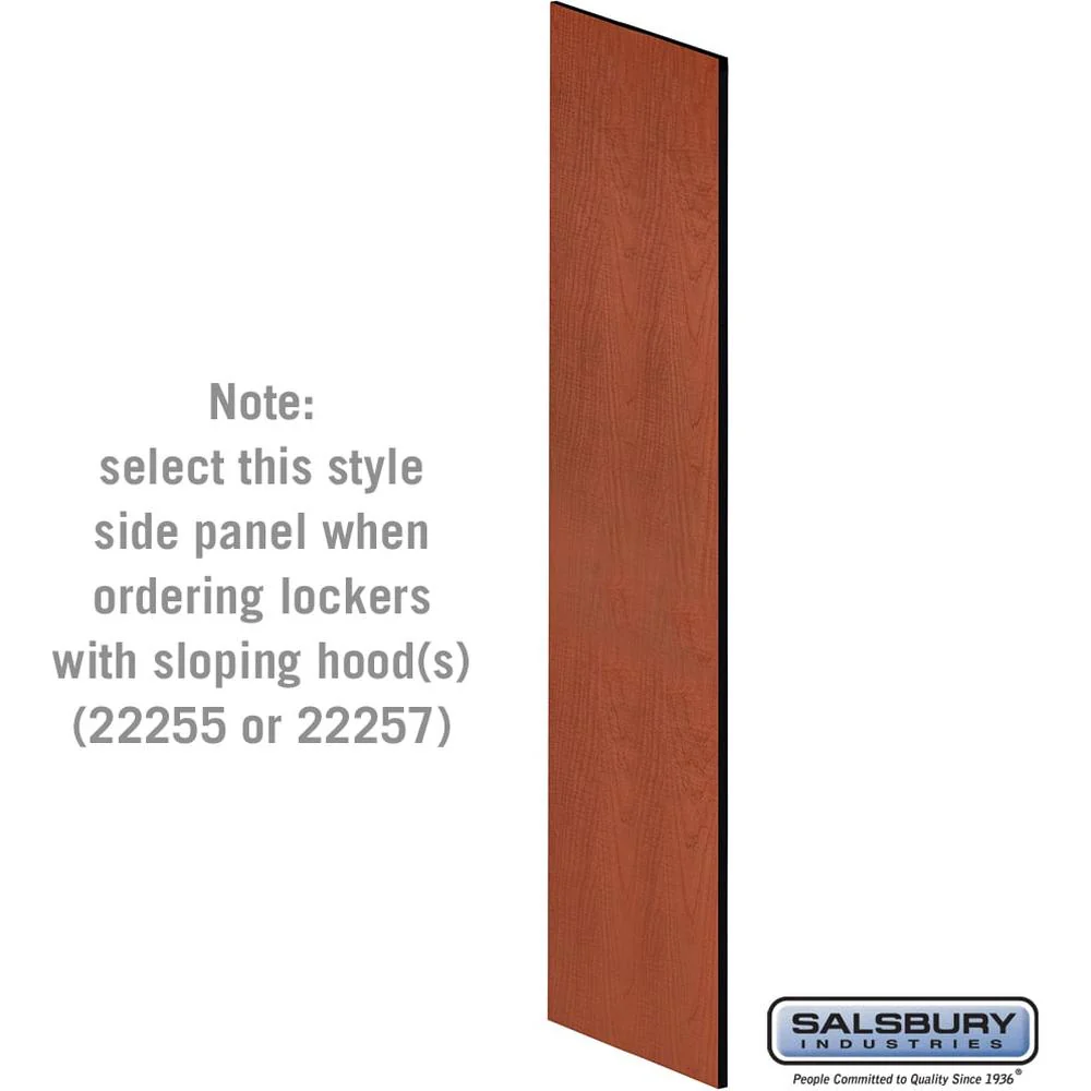 Side Panel - for 24 Inch Deep Designer Wood Locker - with Sloping Hood by Salsbury - Image 4