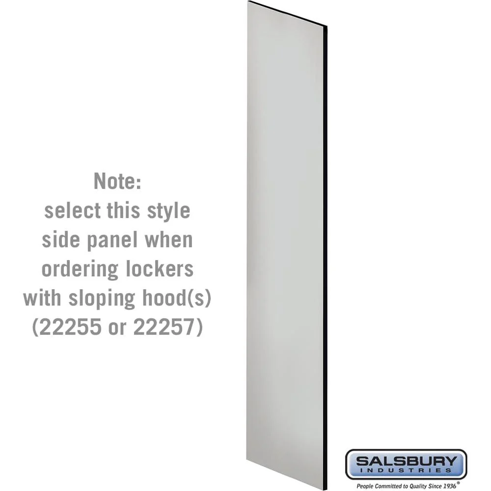 Side Panel - for 24 Inch Deep Designer Wood Locker - with Sloping Hood by Salsbury - Image 5
