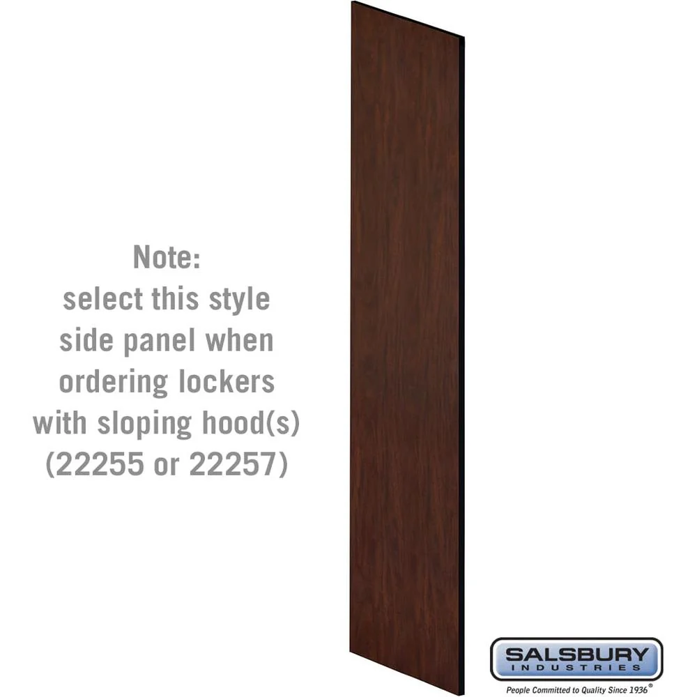 Side Panel - for 24 Inch Deep Designer Wood Locker - with Sloping Hood by Salsbury - Image 6