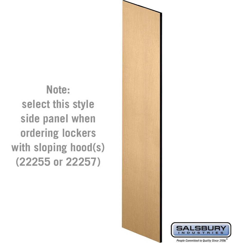 Side Panel - for 24 Inch Deep Designer Wood Locker - with Sloping Hood by Salsbury - Image 7
