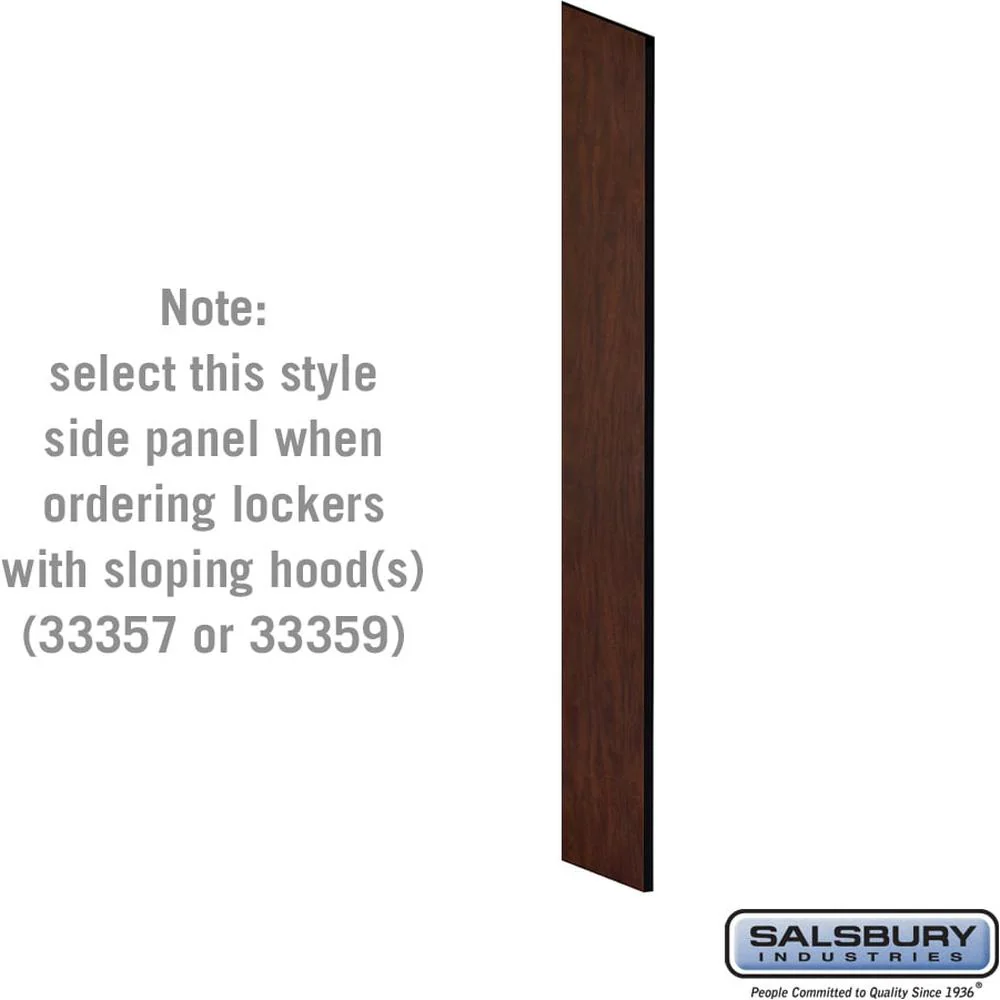Side Panel - for 5 Feet High - 15 Inch Deep Designer Wood Locker - with Sloping Hood by Salsbury - Image 3