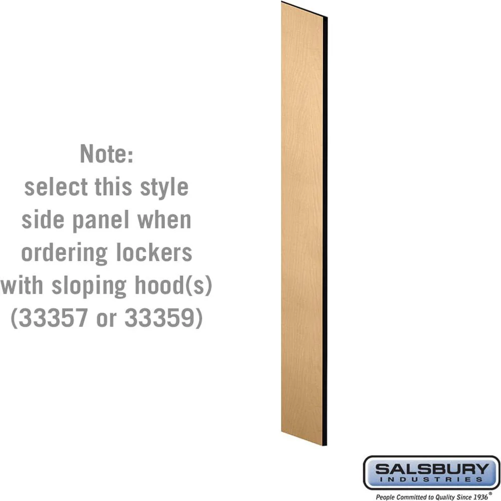Side Panel - for 5 Feet High - 15 Inch Deep Designer Wood Locker - with Sloping Hood by Salsbury - Image 4