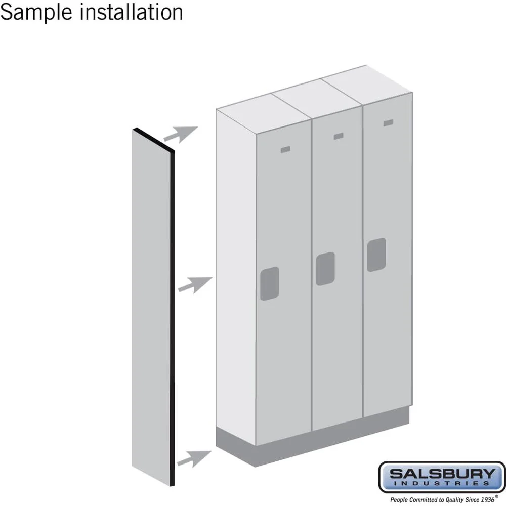 Side Panel - for 5 Feet High - 18 Inch Deep Designer Wood Locker - without Sloping Hood by Salsbury - Image 2
