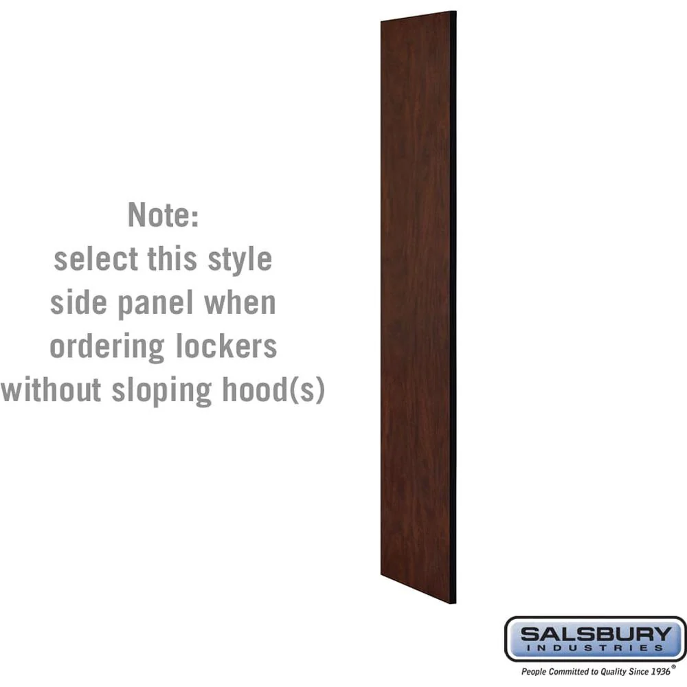 Side Panel - for 5 Feet High - 18 Inch Deep Designer Wood Locker - without Sloping Hood by Salsbury - Image 3