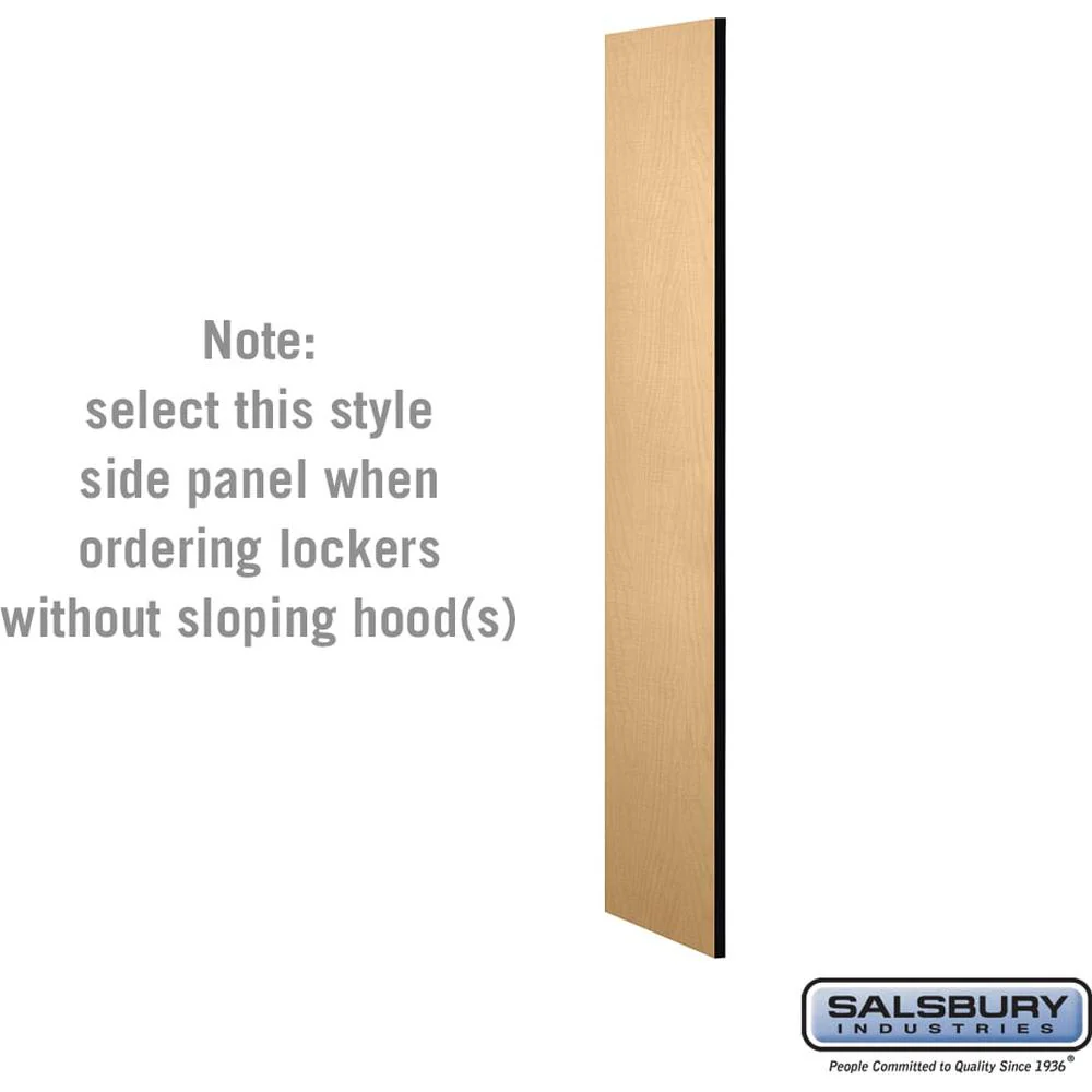 Side Panel - for 5 Feet High - 18 Inch Deep Designer Wood Locker - without Sloping Hood by Salsbury - Image 4