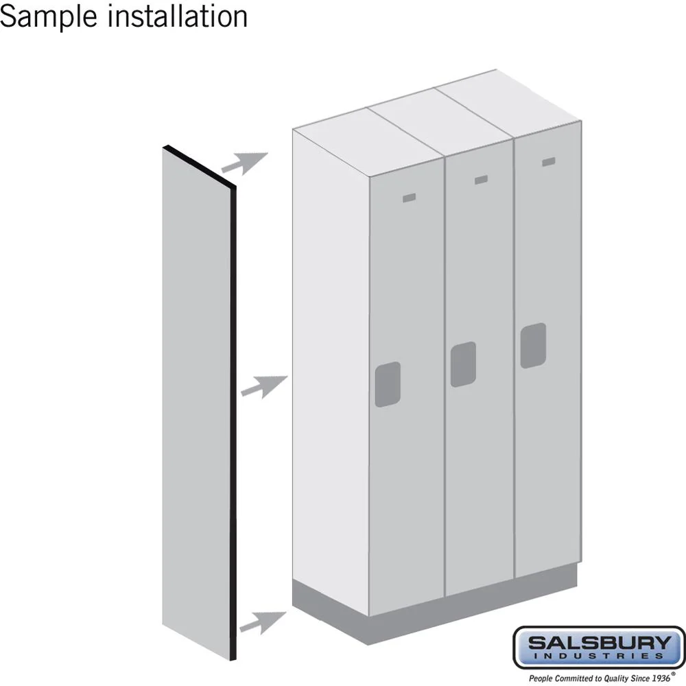 Side Panel - for 5 Feet High - 21 Inch Deep Designer Wood Locker - without Sloping Hood by Salsbury - Image 2