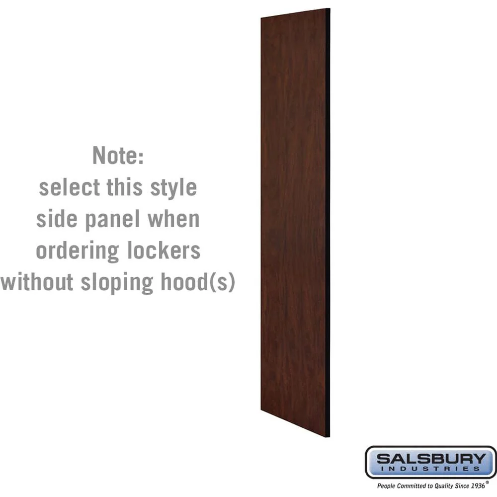 Side Panel - for 5 Feet High - 21 Inch Deep Designer Wood Locker - without Sloping Hood by Salsbury - Image 3
