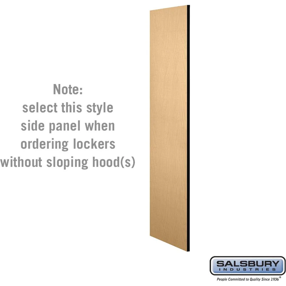 Side Panel - for 5 Feet High - 21 Inch Deep Designer Wood Locker - without Sloping Hood by Salsbury - Image 4