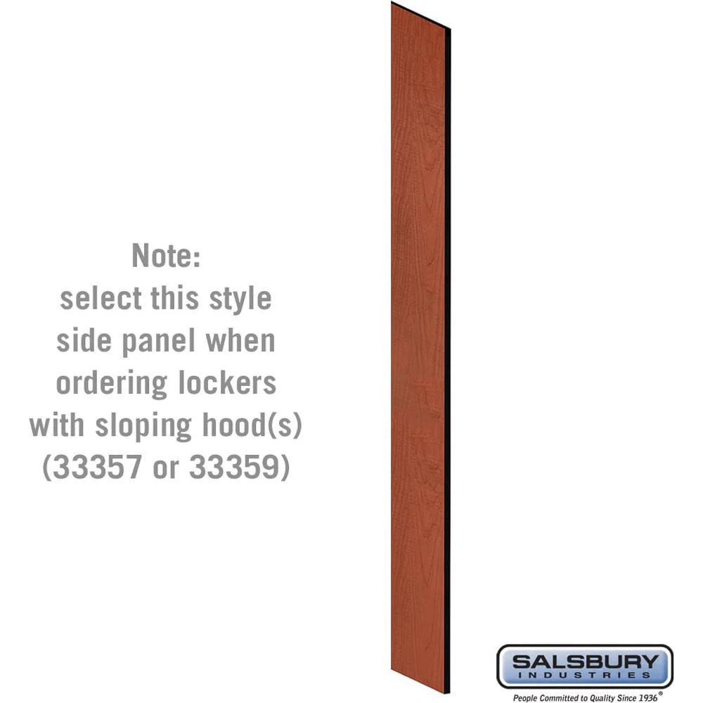Side Panel - for 6 Feet High - 15 Inch Deep Designer Wood Locker - with Sloping Hood by Salsbury - Image 4