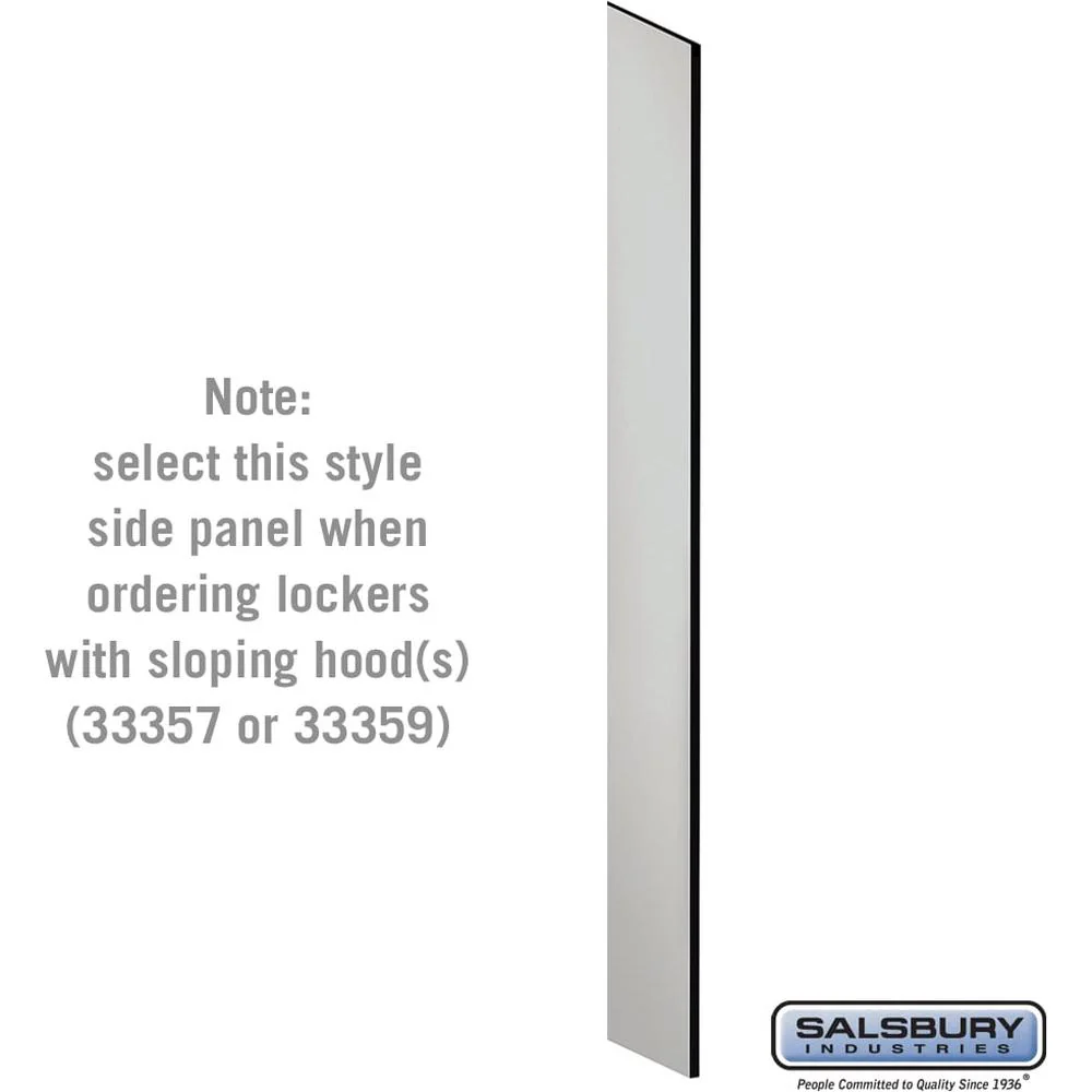 Side Panel - for 6 Feet High - 15 Inch Deep Designer Wood Locker - with Sloping Hood by Salsbury