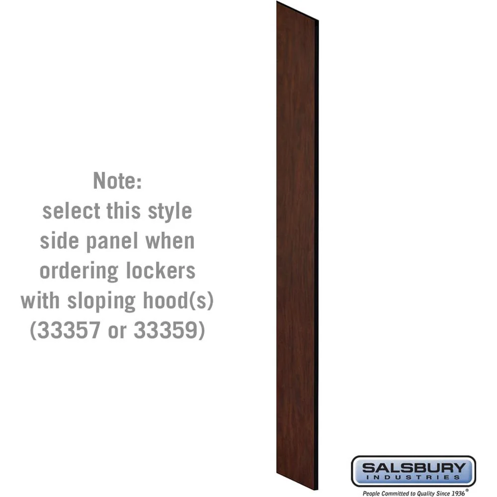Side Panel - for 6 Feet High - 15 Inch Deep Designer Wood Locker - with Sloping Hood by Salsbury - Image 3