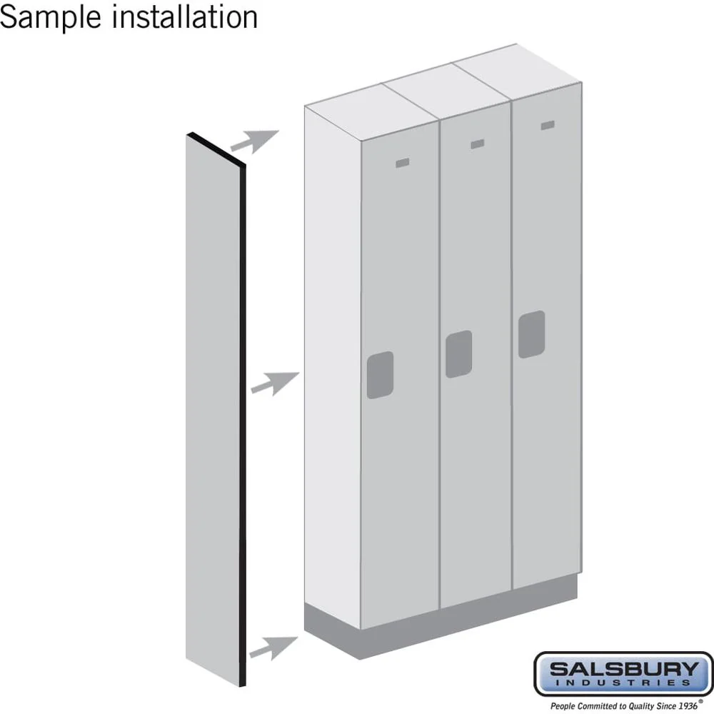 Side Panel - for 6 Feet High - 15 Inch Deep Designer Wood Locker - without Sloping Hood by Salsbury - Image 2