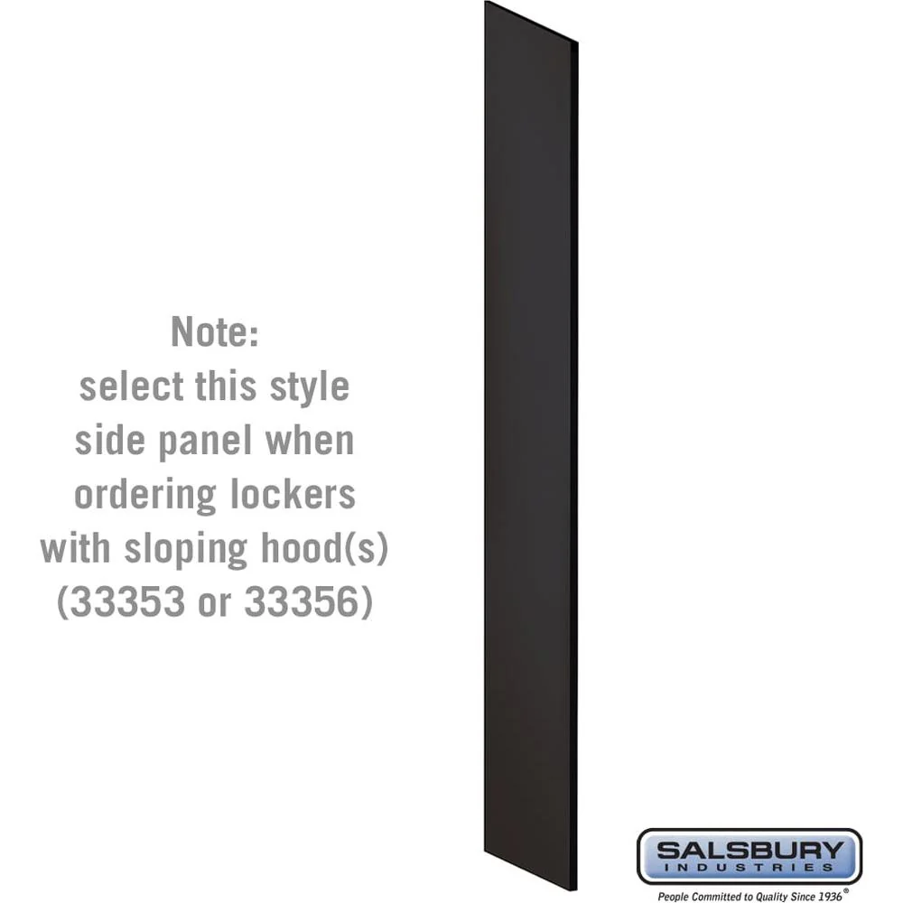 Side Panel - for 6 Feet High - 18 Inch Deep Designer Wood Locker - with Sloping Hood by Salsbury