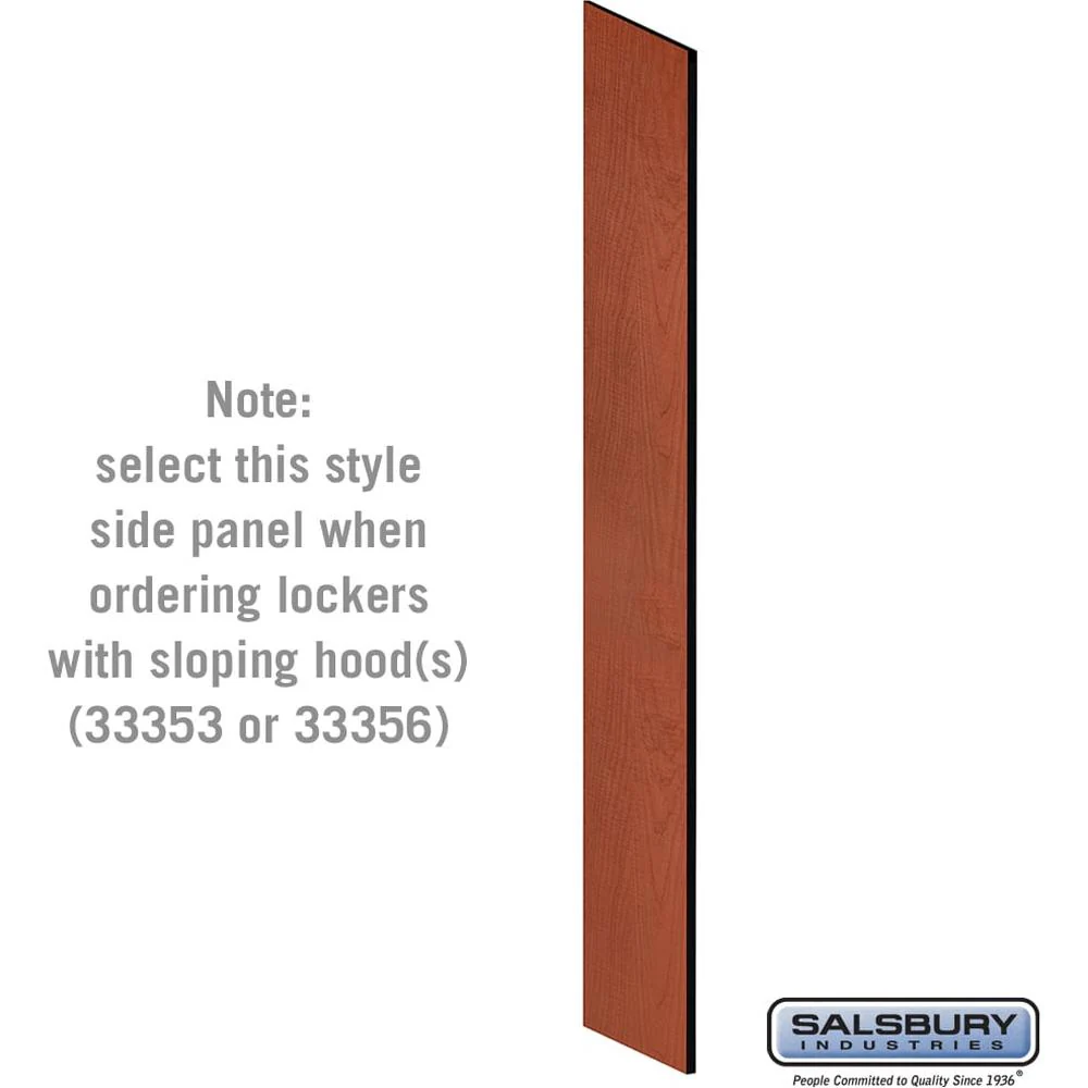 Side Panel - for 6 Feet High - 18 Inch Deep Designer Wood Locker - with Sloping Hood by Salsbury - Image 4