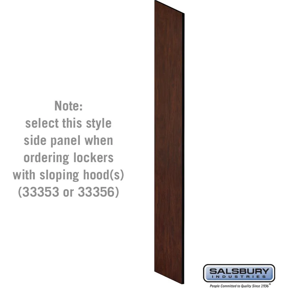 Side Panel - for 6 Feet High - 18 Inch Deep Designer Wood Locker - with Sloping Hood by Salsbury - Image 3