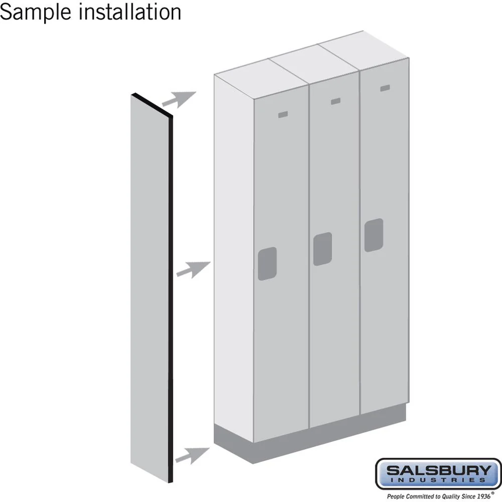 Side Panel - for 6 Feet High - 18 Inch Deep Designer Wood Locker - without Sloping Hood by Salsbury - Image 2