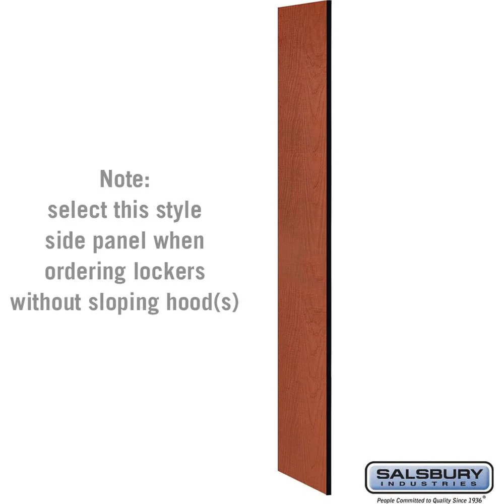 Side Panel - for 6 Feet High - 18 Inch Deep Designer Wood Locker - without Sloping Hood by Salsbury - Image 4