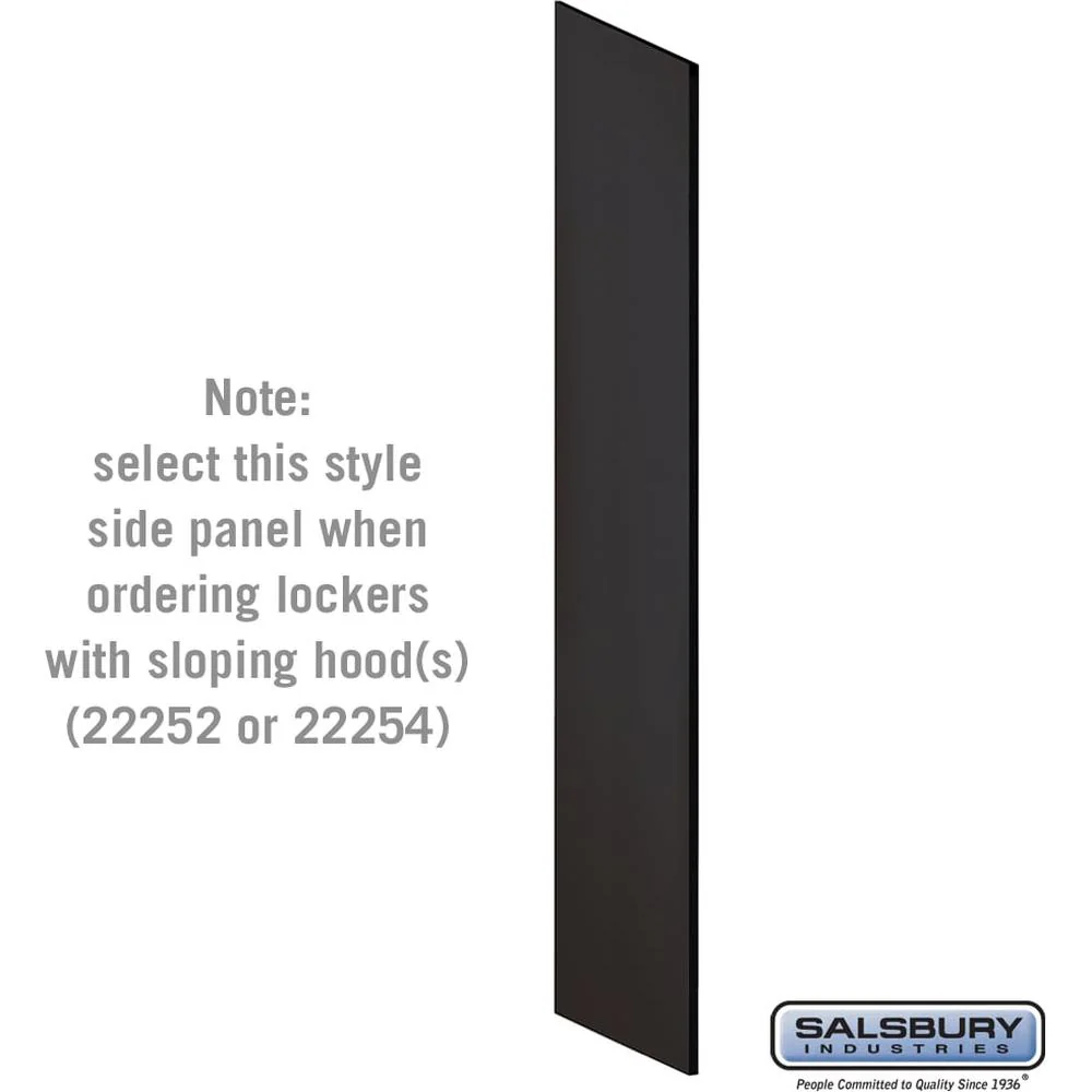 Side Panel - for 6 Feet High - 21 Inch Deep Designer Wood Locker - with Sloping Hood by Salsbury