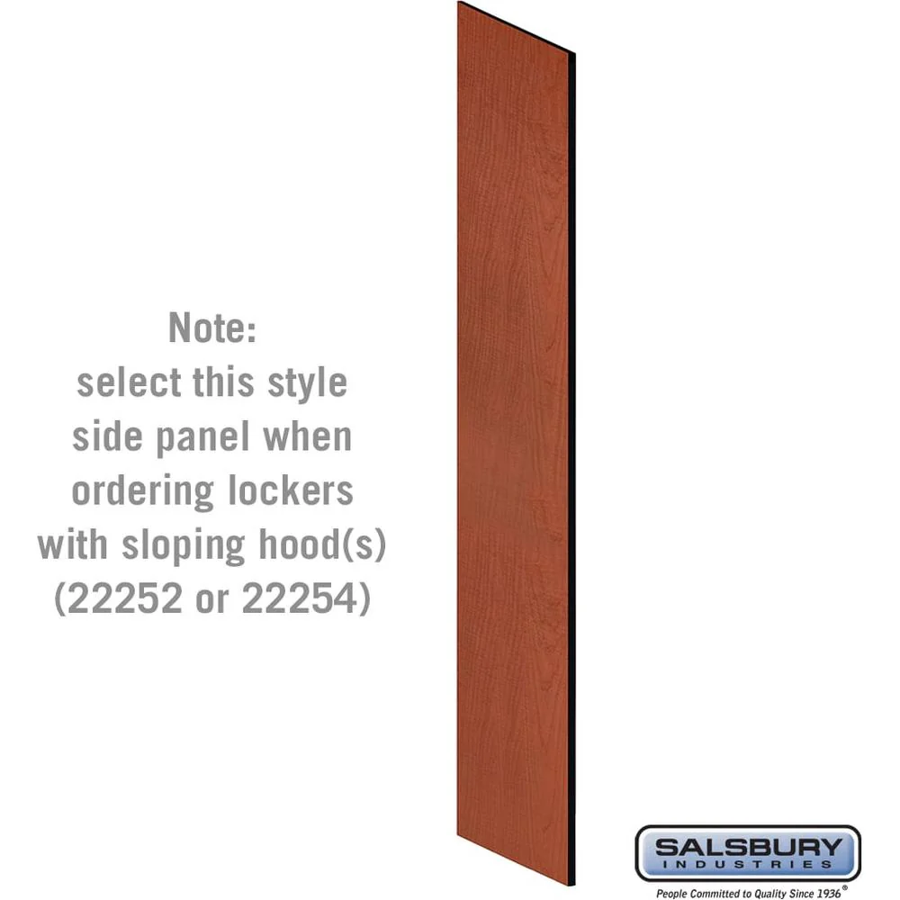 Side Panel - for 6 Feet High - 21 Inch Deep Designer Wood Locker - with Sloping Hood by Salsbury - Image 4