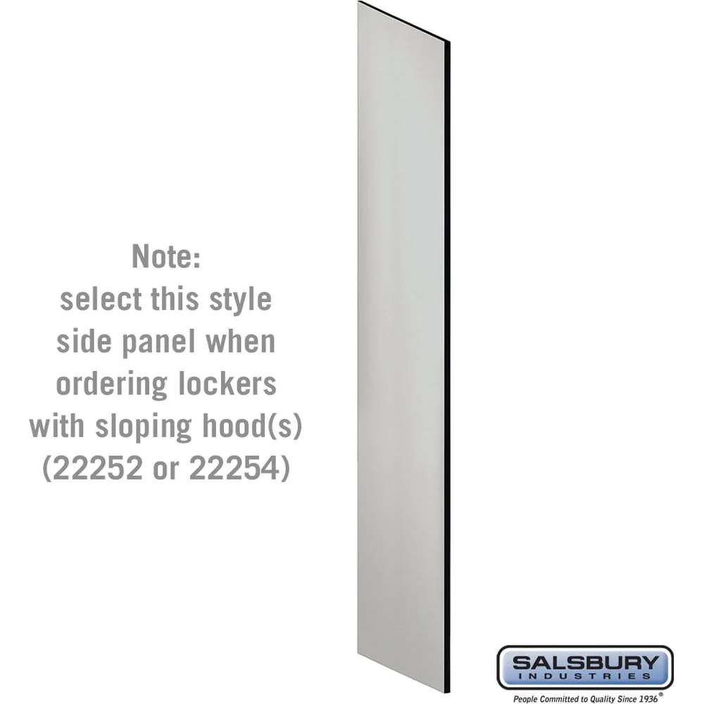 Side Panel - for 6 Feet High - 21 Inch Deep Designer Wood Locker - with Sloping Hood by Salsbury - Image 5