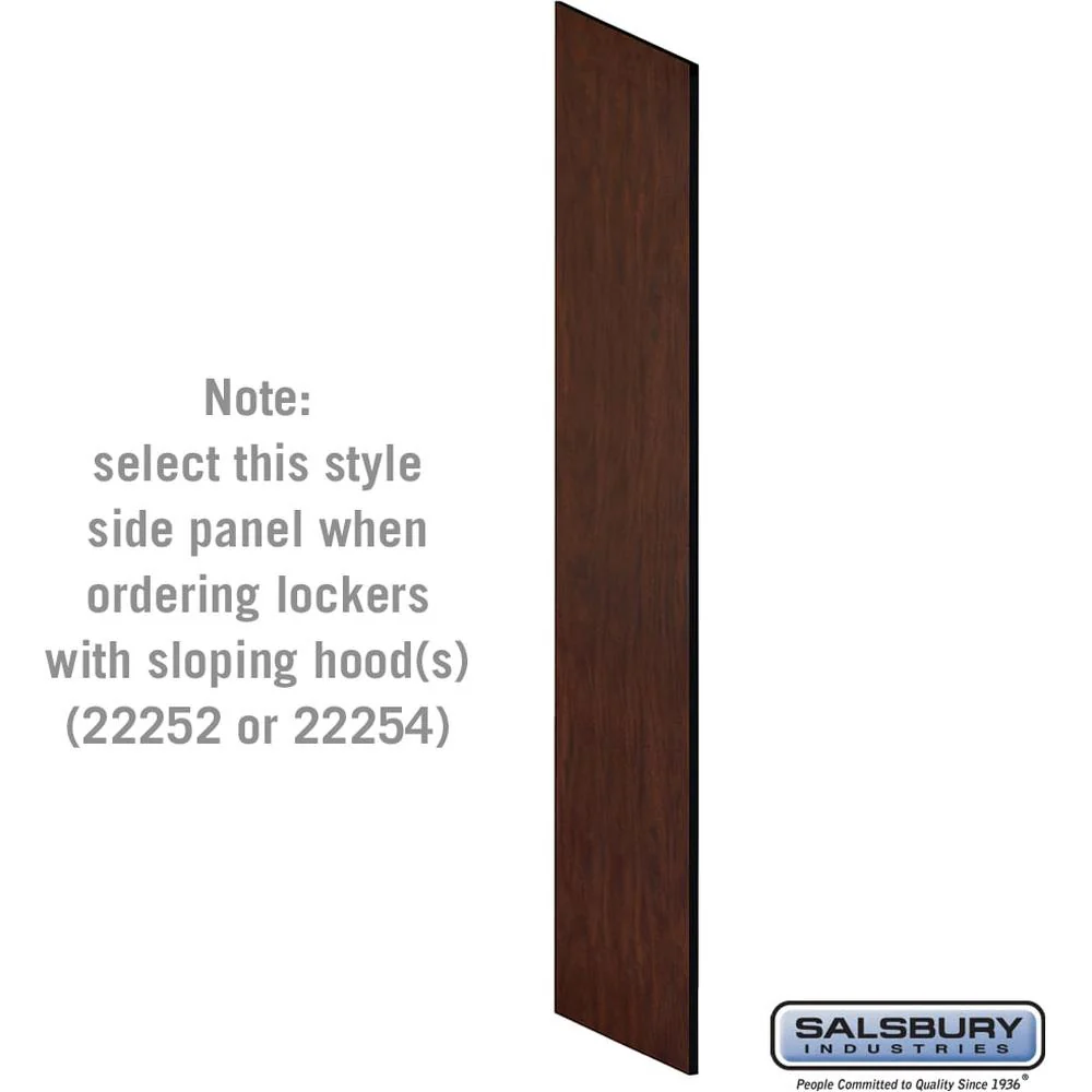 Side Panel - for 6 Feet High - 21 Inch Deep Designer Wood Locker - with Sloping Hood by Salsbury - Image 6