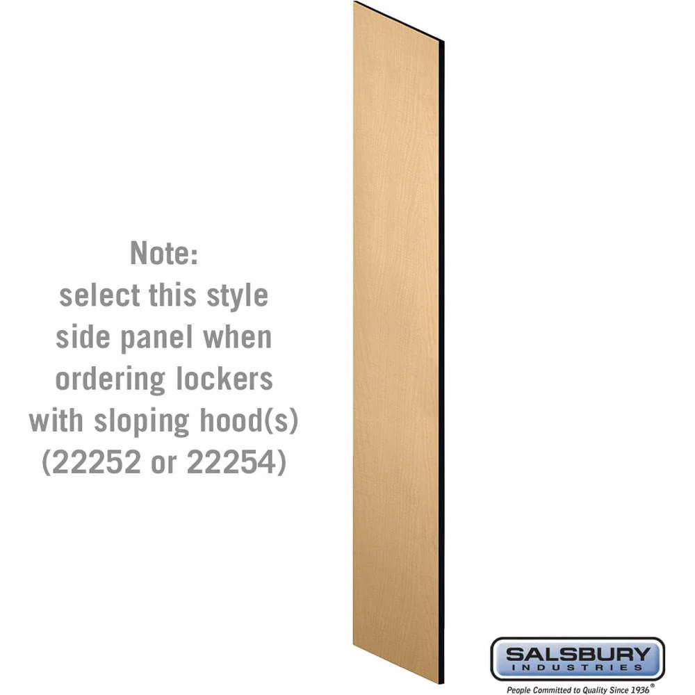 Side Panel - for 6 Feet High - 21 Inch Deep Designer Wood Locker - with Sloping Hood by Salsbury - Image 7