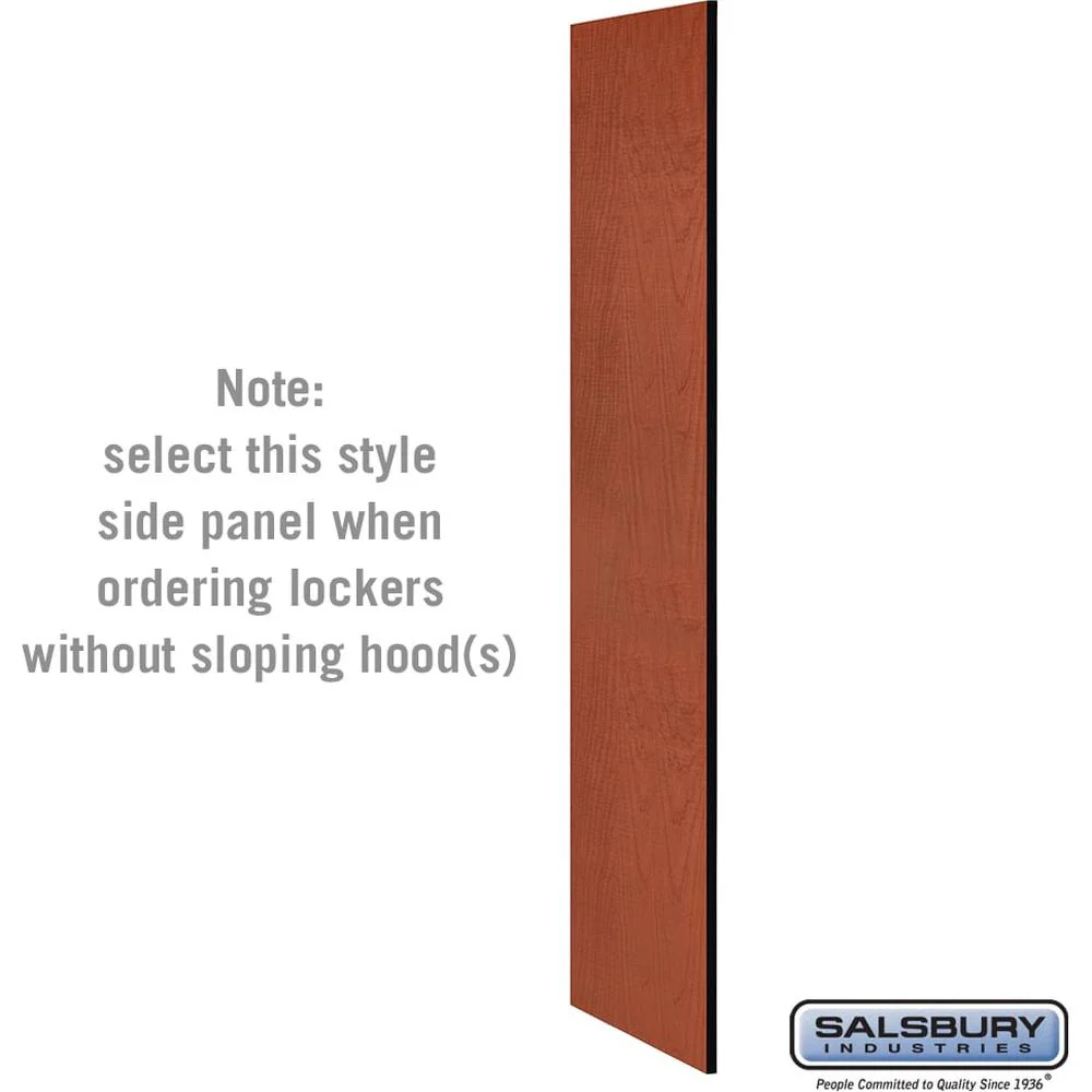 Side Panel - for 6 Feet High - 21 Inch Deep Designer Wood Locker - without Sloping Hood by Salsbury - Image 4