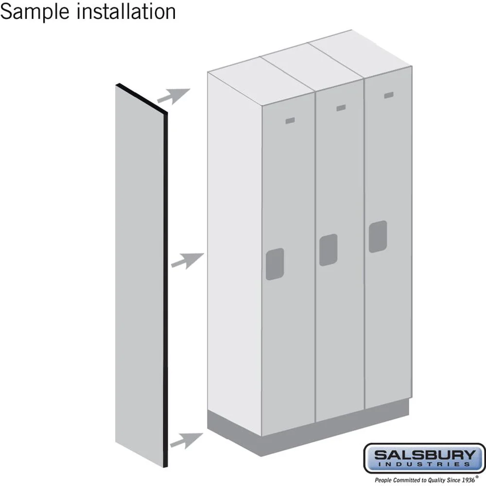 Side Panel - for 6 Feet High - 21 Inch Deep Designer Wood Locker - without Sloping Hood by Salsbury - Image 2