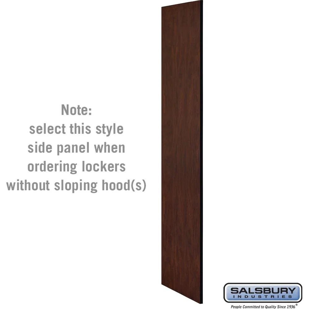 Side Panel - for 6 Feet High - 21 Inch Deep Designer Wood Locker - without Sloping Hood by Salsbury - Image 3
