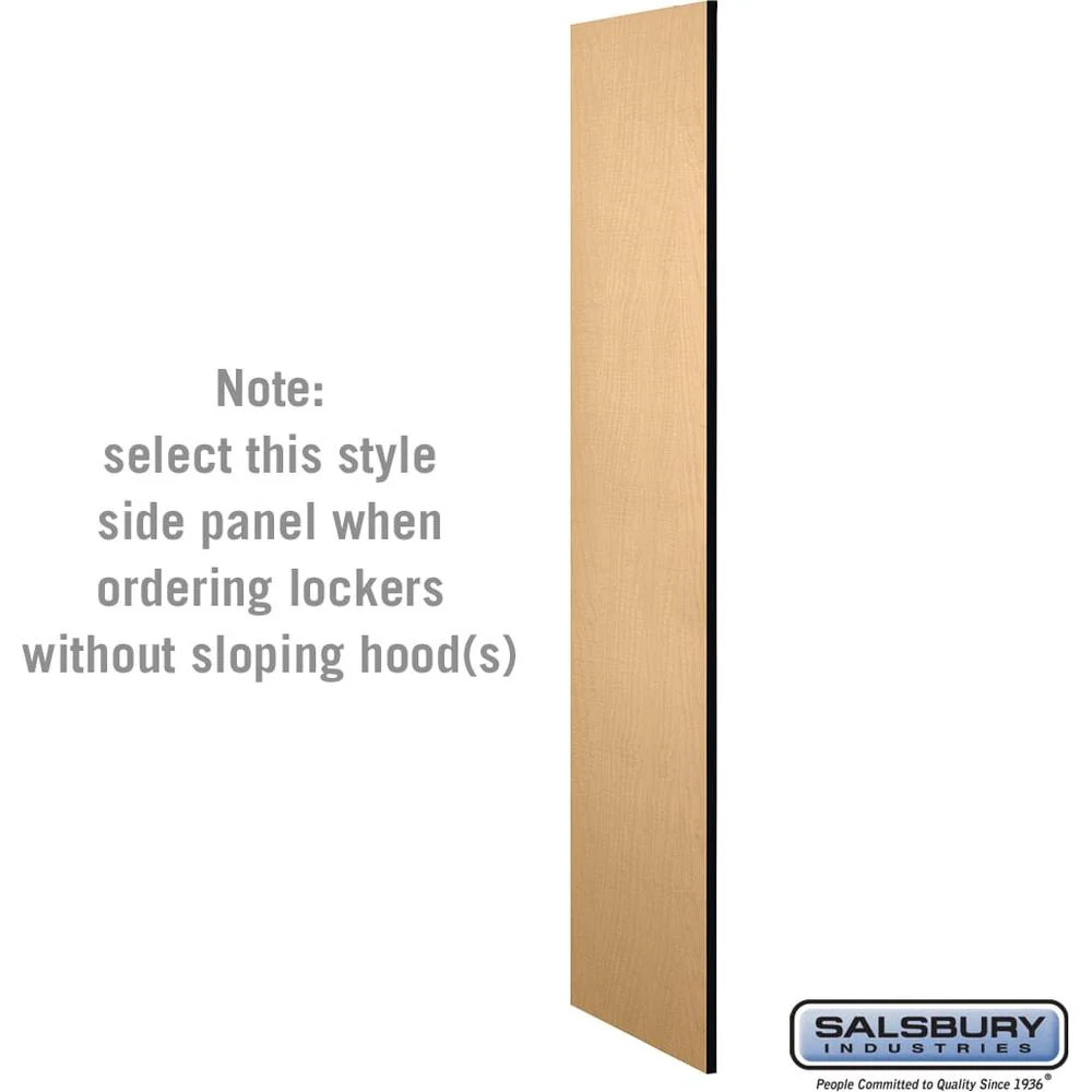Side Panel - for 6 Feet High - 21 Inch Deep Designer Wood Locker - without Sloping Hood by Salsbury - Image 4
