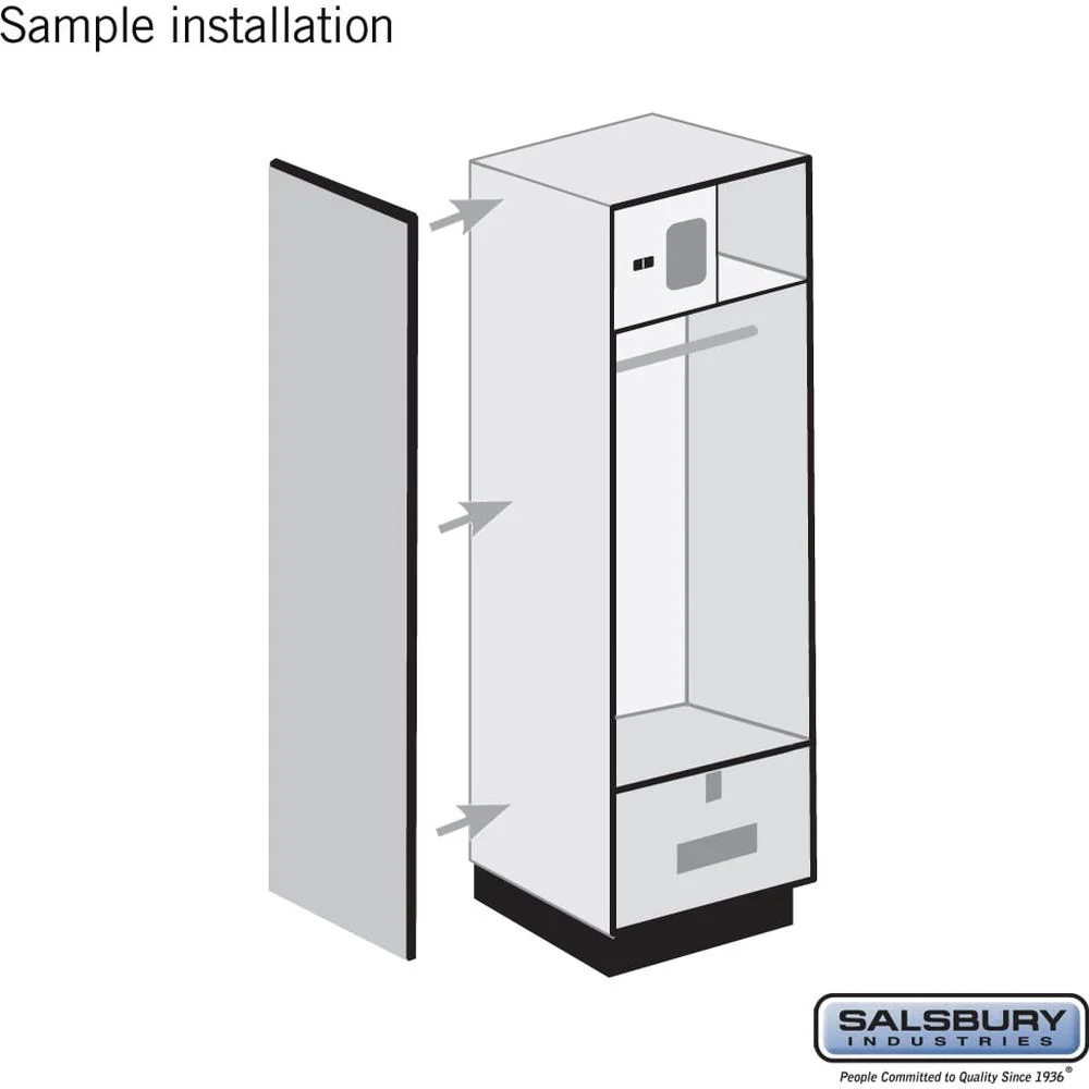 Side Panel - for Open Access Designer Locker and Designer Gear Locker - 18" Deep - without Sloping Hood by Salsbury - Image 2