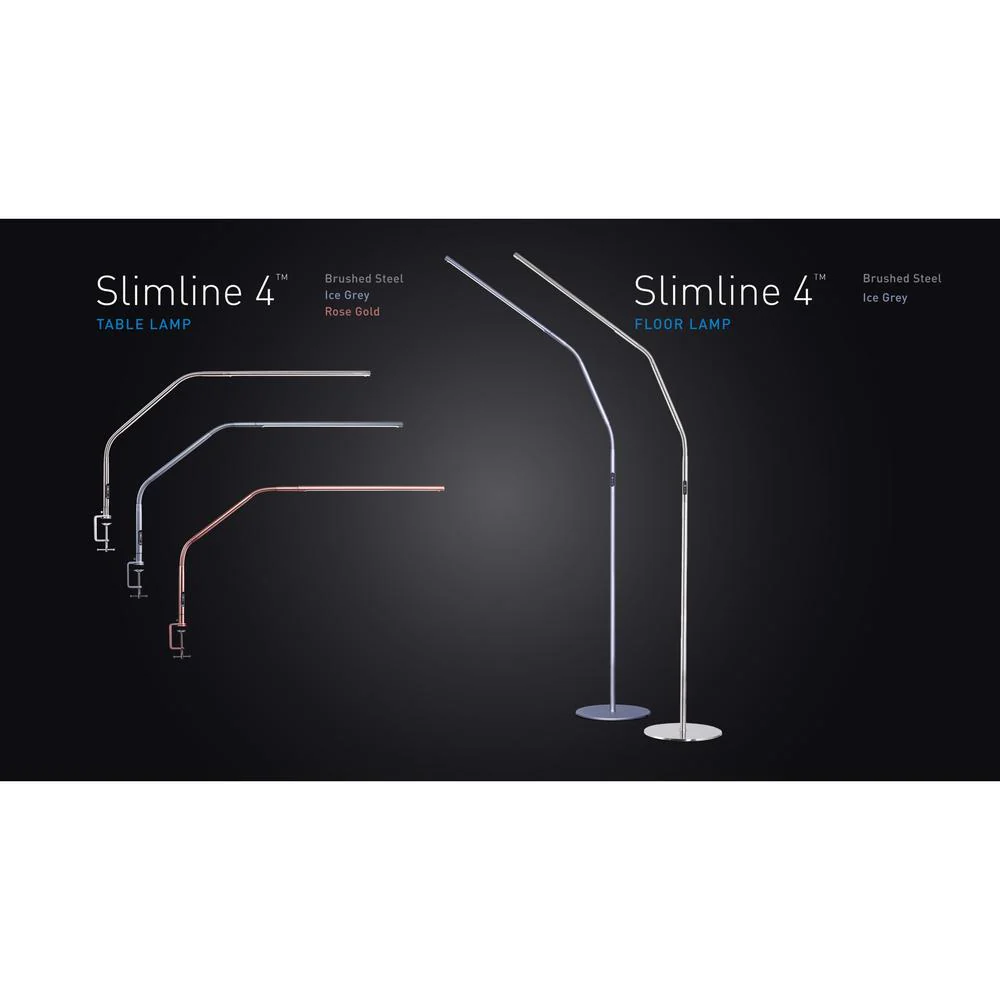 Slimline 4 Floor Lamp - Brushed Steel - The Perfect Manicure Lamp - Image 8