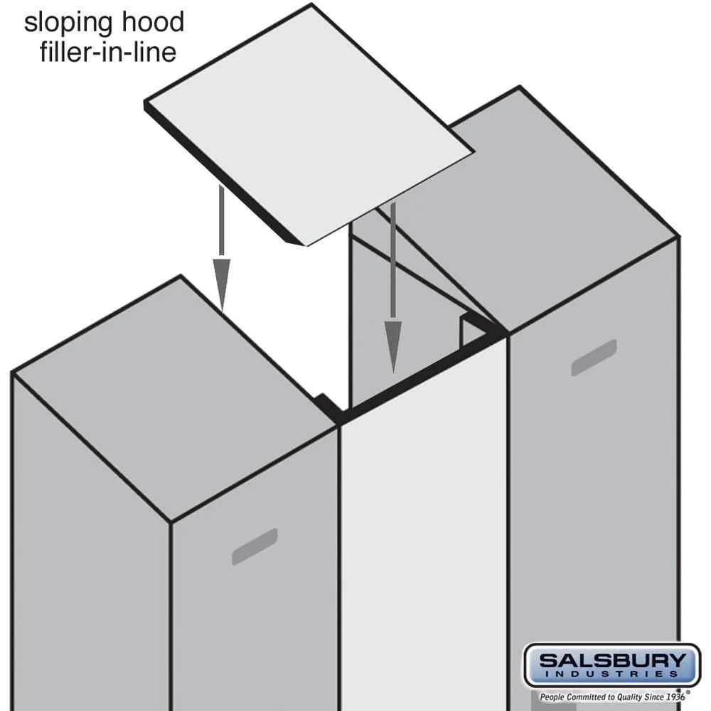 Sloping Hood Filler - In-Line - 15" Wide - for 18 Inch Deep Designer Wood Locker by Salsbury - Image 8