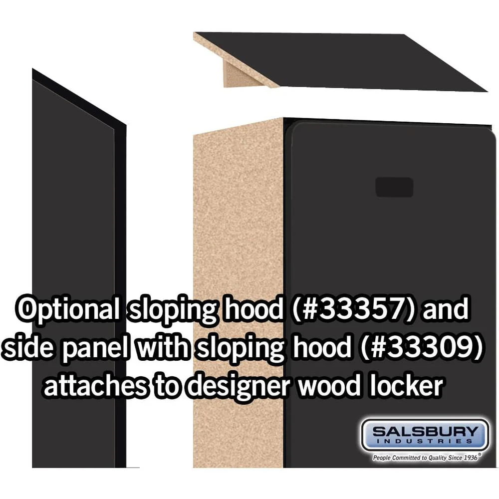 Sloping Hood - for 15 Inch Deep Designer Locker - 1 Wide by Salsbury - Image 2