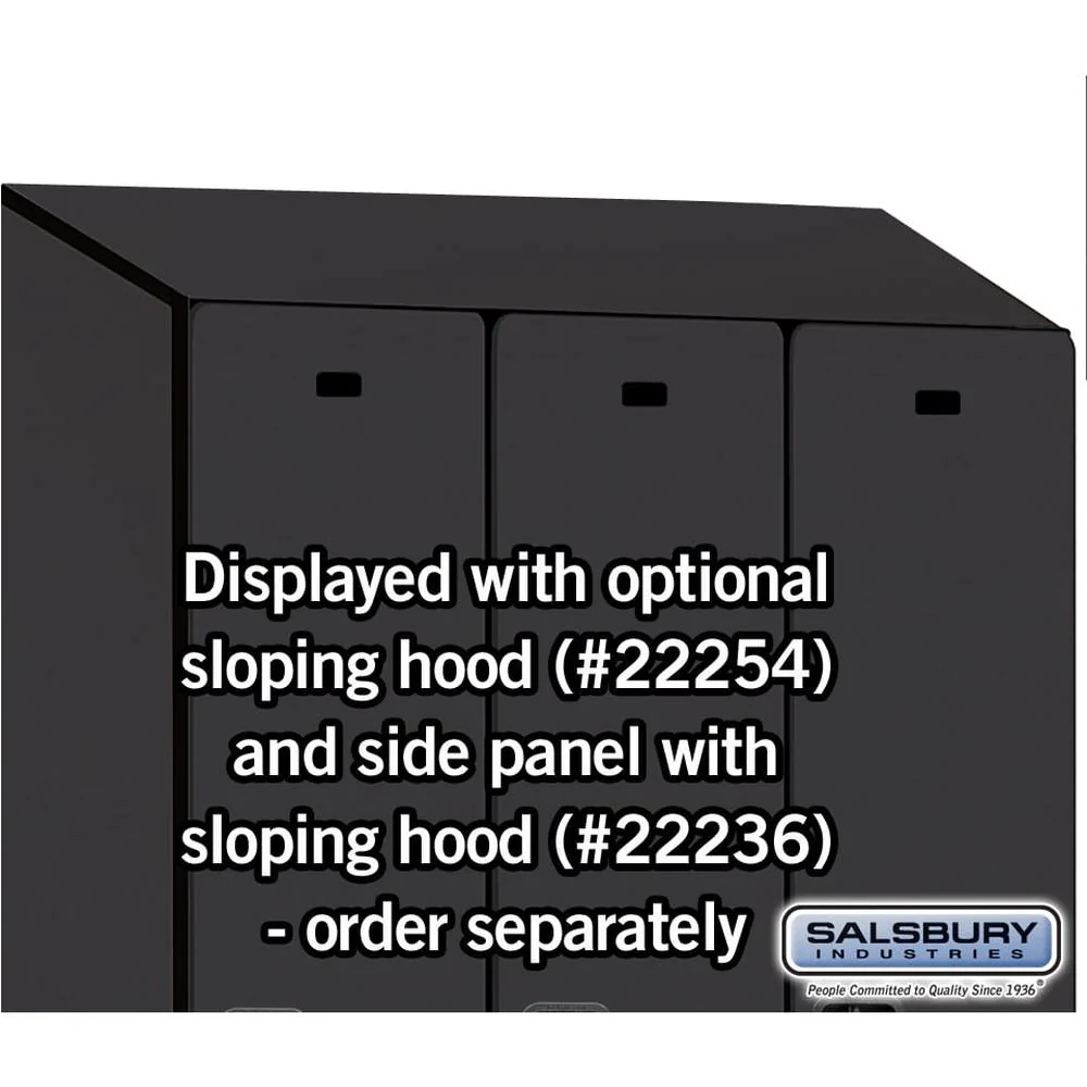 Sloping Hood - for 15" Wide - 21 Inch Deep Designer Wood Locker - 3 Wide by Salsbury - Image 3