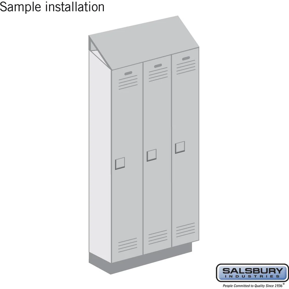 Sloping Hood - for 18" Wide Heavy Duty Plastic Locker - 3 Wide by Salsbury - Image 2