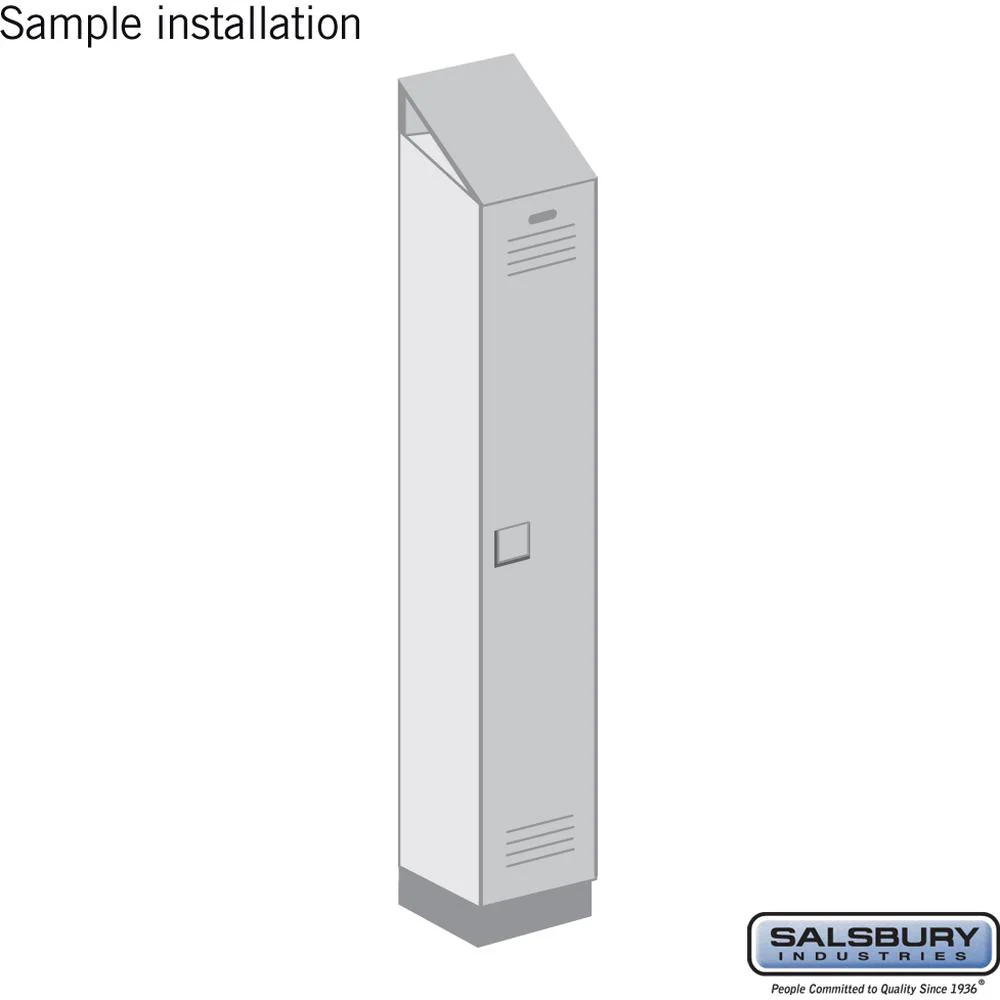 Sloping Hood - for Heavy Duty Plastic Locker - 1 Wide by Salsbury - Image 2