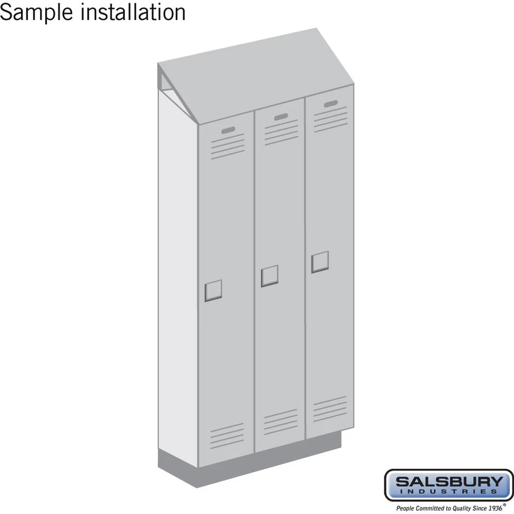 Sloping Hood - for Heavy Duty Plastic Locker - 3 Wide by Salsbury - Image 2