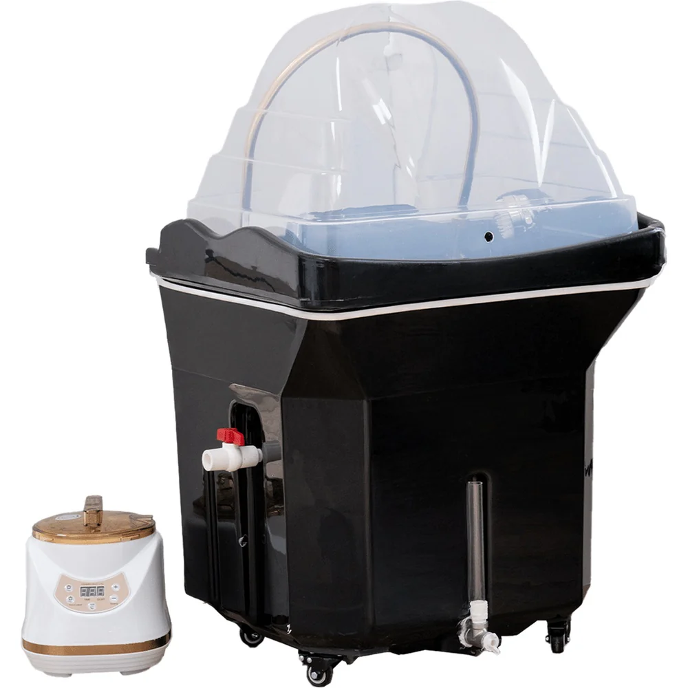Soleil Non-Plumbed Portable Head Spa Kit - Black / Ideal for Mobile Therapists, Salons, Spas, Wellness Centers, Gyms, Hotels, and More!