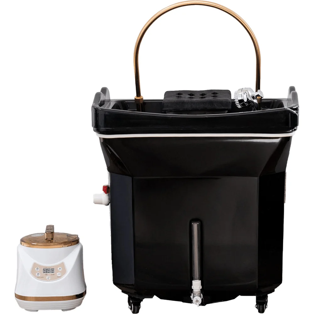 Soleil Non-Plumbed Portable Head Spa Kit - Black / Ideal for Mobile Therapists, Salons, Spas, Wellness Centers, Gyms, Hotels, and More! - Image 2