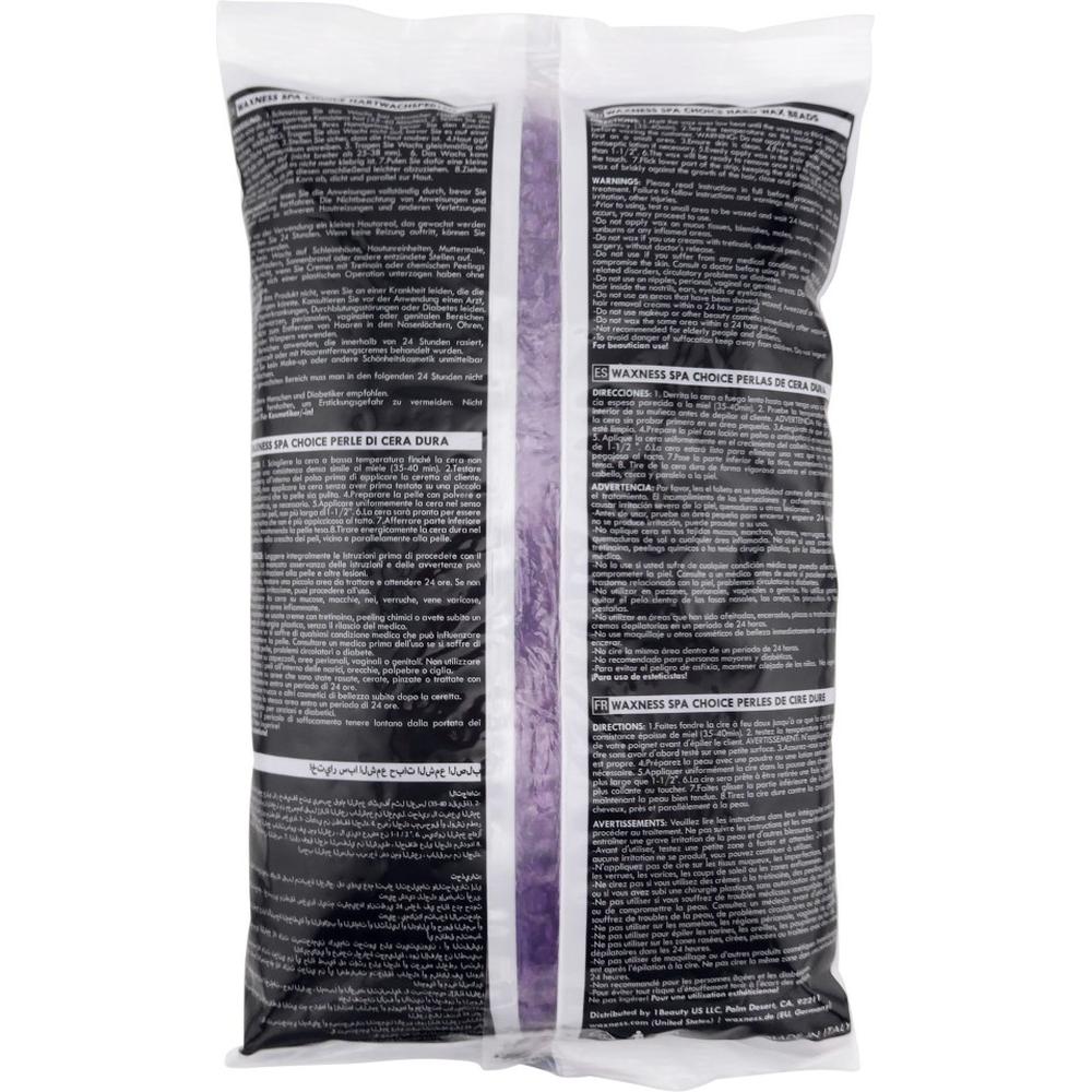 Spa Choice Purple Rosin Free Multidirection Hard Wax - Made in Italy / 8.8 Lbs. Total = 2.2 lbs. - 35.27 oz. - 1 kg. Each X 4 Bags by Waxness - Image 3