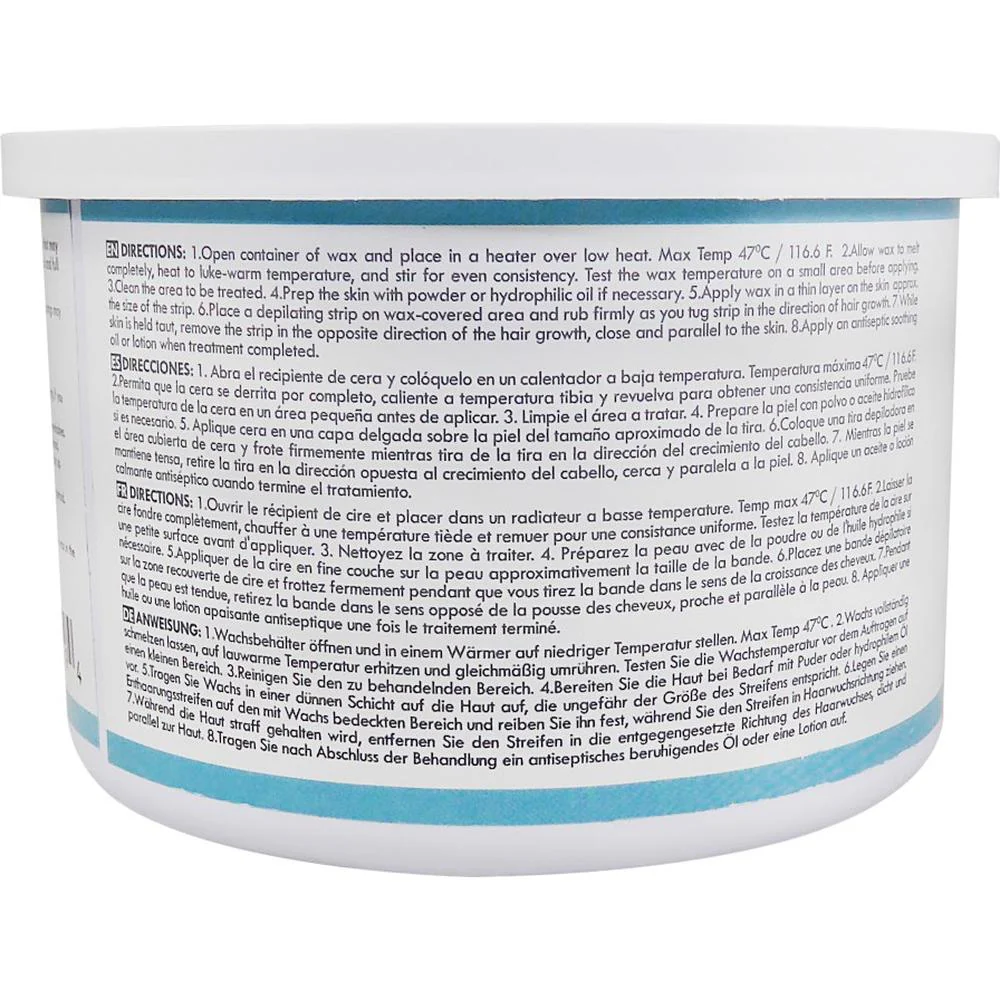Spa Choice Zinc Oxide Creamy Soft Wax Tin / Case of 8 - 14 oz. - 397 Grams per Can by Waxness - Image 4