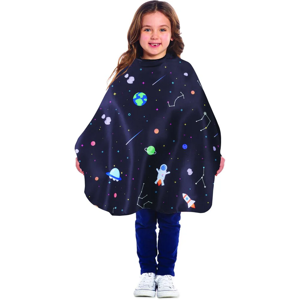 Space Traveler Kiddie Cape - Water Resistant / 29" × 36" by Salonchic